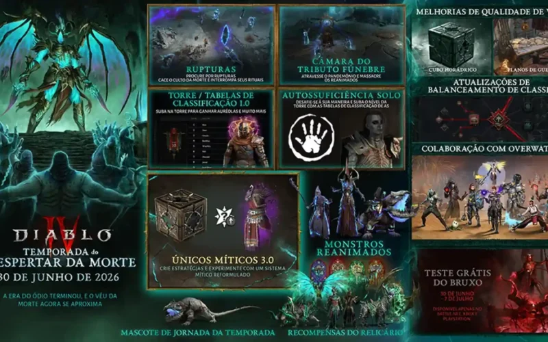 Diablo IV dá as boas-vindas à sua 14ª temporada
