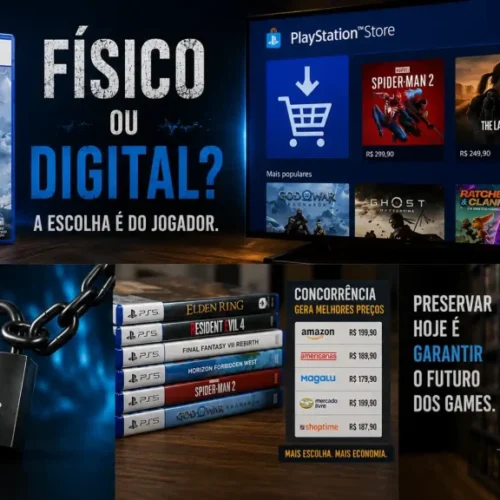 Fim da era dos discos: as consequências para os gamers com a saída da Sony da mídia física