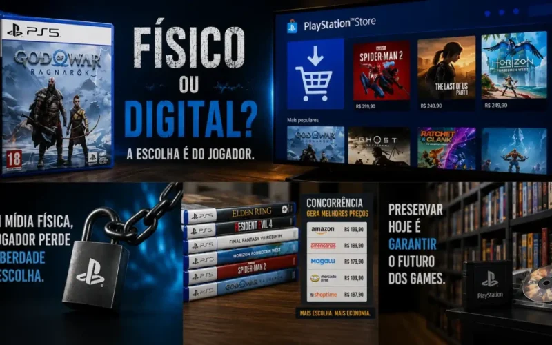 Fim da era dos discos: as consequências para os gamers com a saída da Sony da mídia física